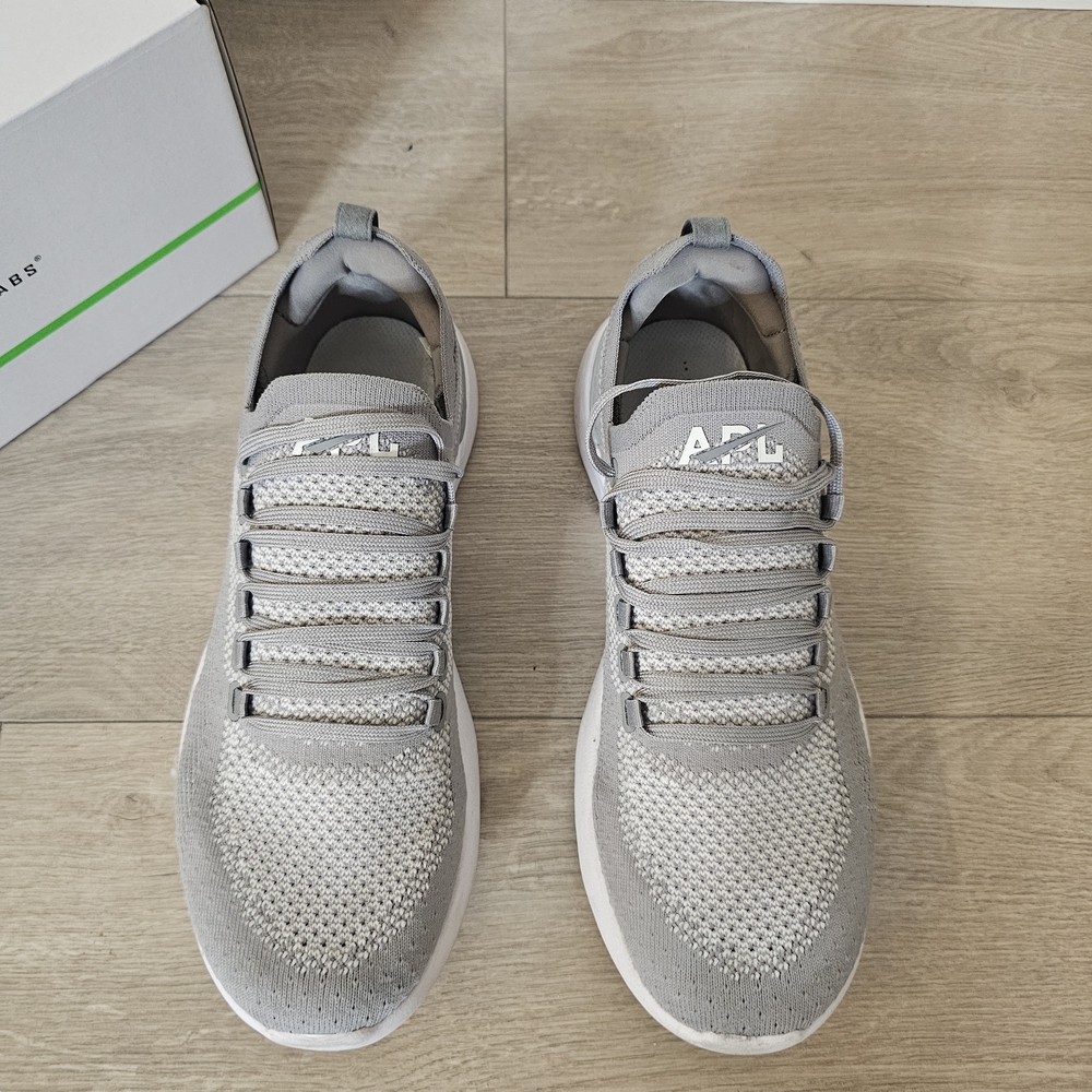 APL Womens TECHLOOM BREEZE CEMENT GRAY AND WHITE SZ 10.5